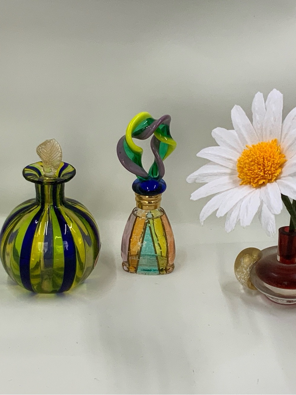 Multiple Art Glass Perfume Bottles